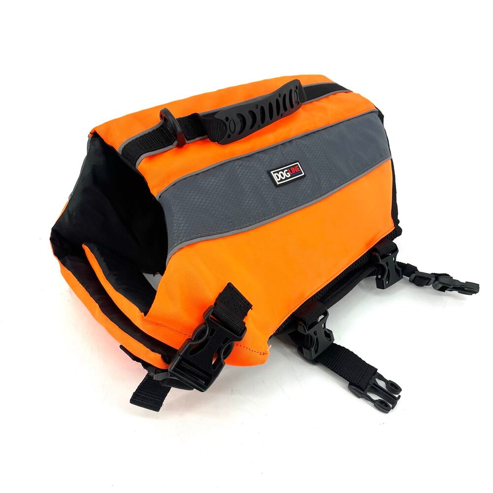Dogline Dog Life Vest Flotation Device M Orange‎